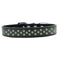 Unconditional Love Sprinkles Lime Green Crystals Dog CollarBlack Size 16 UN811476